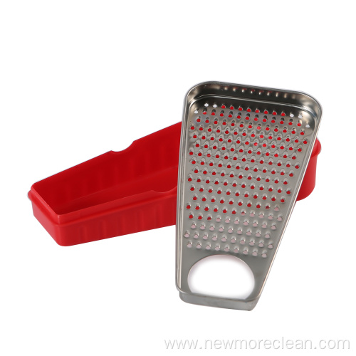 Stainless Steel Cheese Grater With Plastic Container